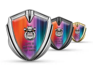 Metal Cupolato Emblema Stile Minimale Look Lusso